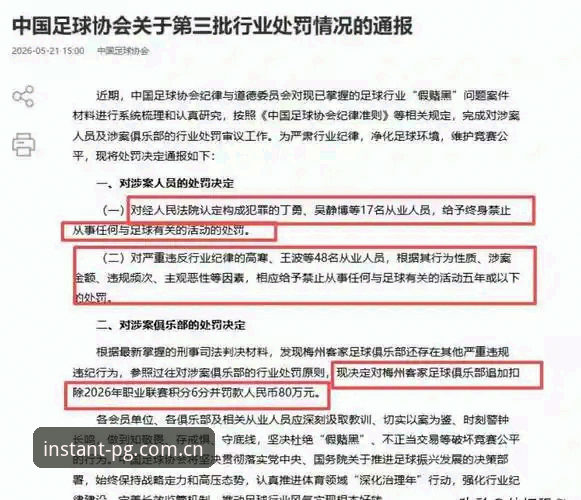 中国足协第三批禁足名单实用解读——PG电子游戏试玩平台带你透析行业风暴